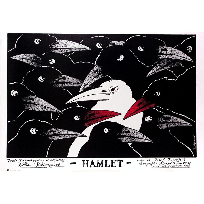 Hamlet, Shakespeare, Polish Theater Poster