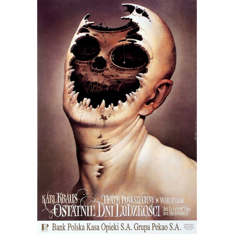 Last Days of Mankind, Klaus Kraus, Polish Theater Poster