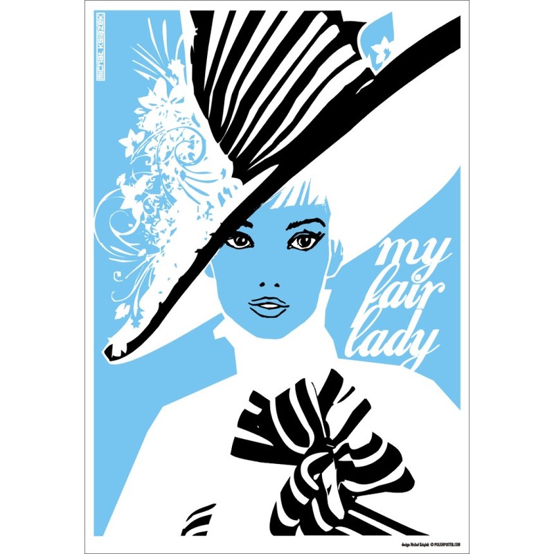 My Fair Lady, Audrey Hepburn, polski plakat filmowy, Michał Książek