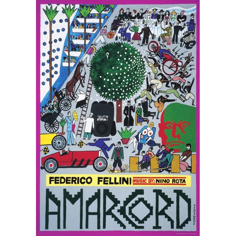 Amarcord, Fellini, Polish Poster