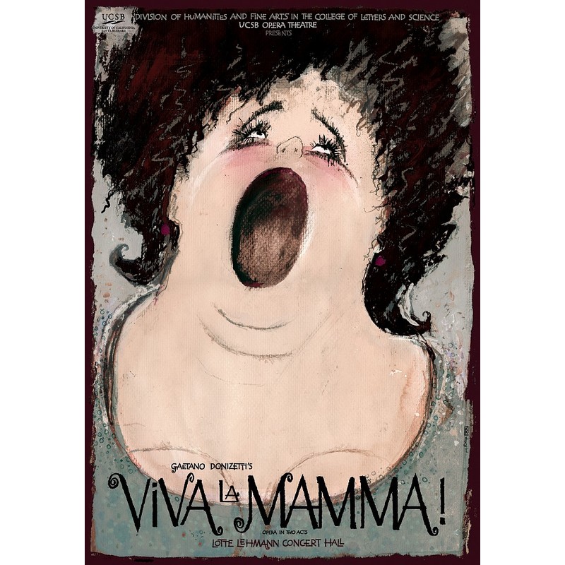 Viva La Mamma, Donizetti, Polish Opera Poster