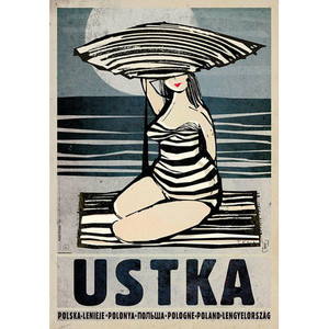 Ustka, polski plakat...