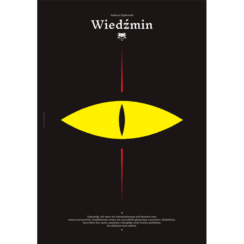 pris Mentalt det samme The Witcher, Polish Poster, Jacek Rudzki