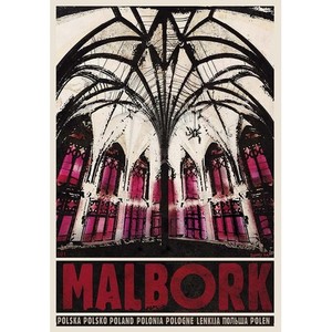 Malbork, plakat z serii...