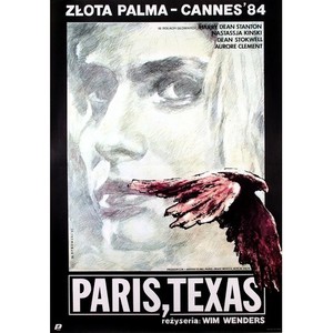 Paris, Texas, polski plakat...